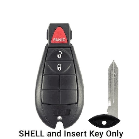 Keyless Factory KeylessFactory: Chrysler Dodge Jeep  / 3-Button Fobik Key SHELL ORS-FBK-00